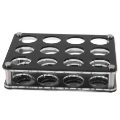 Vinflaskeholdere>Akryl vinflaskeholder til hjemmebar - 12 hoved kombination kopholder