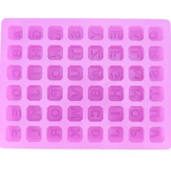 Udstikkere>Alfabet Silikoneformbakke til Chokolade, Slik, Småkager og Isterninger