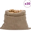 Alsidige jutesække - 30 stk. 100% jute | Størrelse: 100x110 cm | Vægt: 220 g/m² Clearance