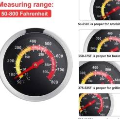 Analogt grilltermometer til grill & ovn Rustfrit stål Online