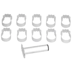 Udstikkere>Ananasformet kageform i rustfrit stål til bagning af månekager, kager, wienerbrød og fondant