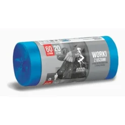 Skraldeposer>Anna Zaradna Affaldsposer med håndtag LDPE 60L 20 stk blå