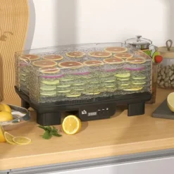 Automatisk døråbner 550 W, 40–70 °C, 6 højdejusterbare bakker, 48-timers timer, sort Best