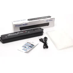 Automatisk fødevarevakuumforseglingsmaskine - bærbar miniforsegler til hjemmekøkken EU-stik med 10 stk. poser Hot