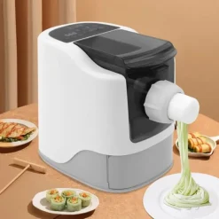 Automatisk Nudel- og Pastamaskine - Bordmodel - 14 Forme - 5 Min Hurtig Æltning - 260 W 220 V - Fuld Kobbermotor - 304 Rustfrit Stål - Sort Best