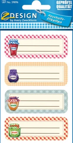 Avery AV-59896 Papiretiketter Z-design Home Package A 2 ark sylteglas Outlet