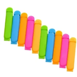 Tilbehør Til Madopbevaring>Bag Clips - 10 stk - blandede farver