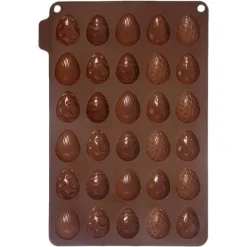 Bageform til småkager, praliner, silikone, brun, æg, SILLINIE ORION 154407 Clearance
