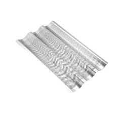 Bagning>Bageplade til baguette, i rustfrit stål