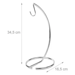 Bananholder, 34,5x16,5 cm, Sølv New