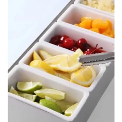 Bartenderbeholder til drikkevaretilsætningsstoffer, 5 stålindsatser - Hendi 552100 Sale