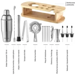 Bartendersæt 16 dele Shaker KLAUSBERG KB-7582 sølv New