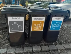 Tilbehør Til Affaldshåndtering>Beholderklistermærke - Sæt med 3 klik-klistermærker - 35 x 30 cm