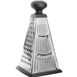 Mandolin- & Rivejern>BergHOFF 4-sidig Pyramidrivjrn - Rostfritt stl med mjukt handtag och gummibas fr zestning och skivning