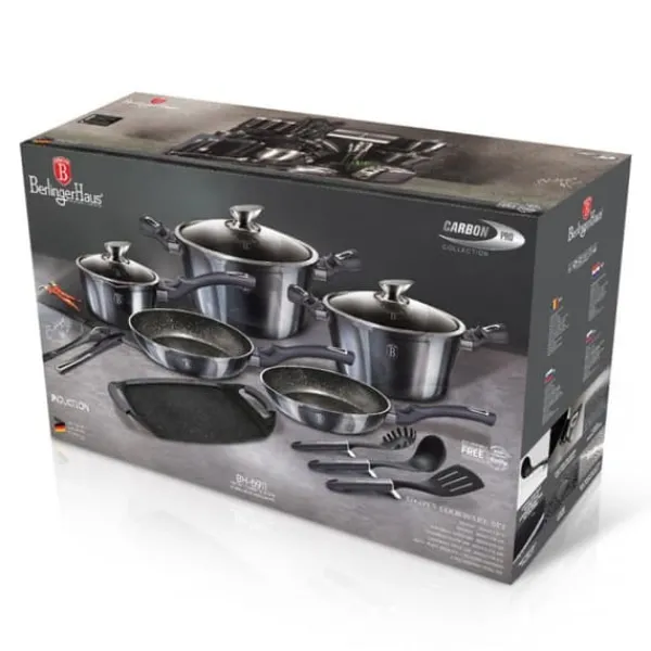 Køkkenudstyrssæt>BERLINGERHAUS BH-6911 CARBON PRO GRYDER SÆT