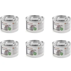 Fonduesæt>BIO ethanolpasta til varmelegemer i dåse, sæt 6x200g - Hendi 194357