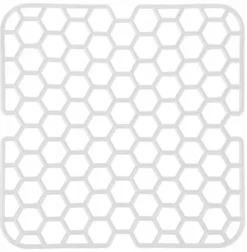 Blød firkantet cremefarvet vaskerist 28,5 cm Online