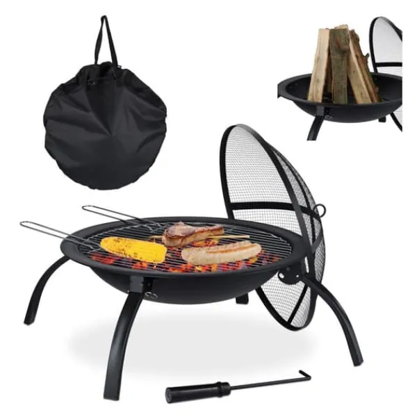 Griller>Bålsted, 42,5x60x60 cm, Sort