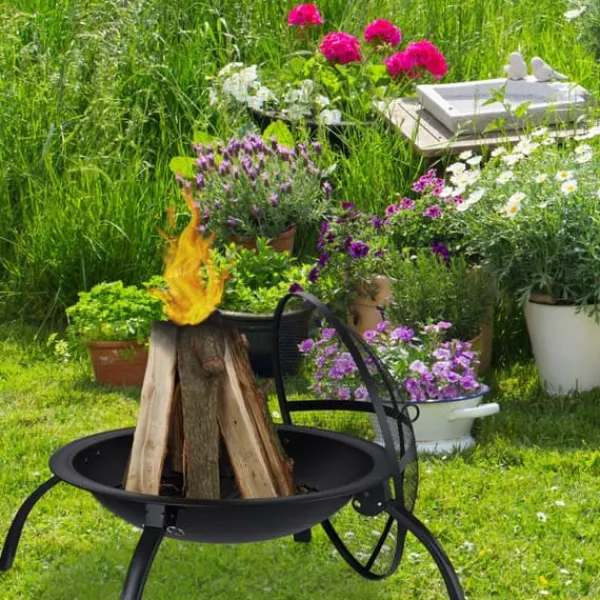 Griller>Bålsted, 42,5x60x60 cm, Sort