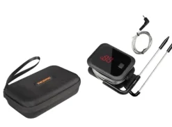 Køkkentermometre>Bluetooth BBQ-termometer, 2 prober, trådløs rækkevidde 100 meter,2x med en sag