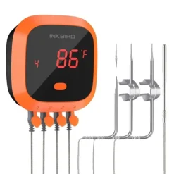 Køkkentermometre>Bluetooth madtermometer, op til 6 prober, bredt temperaturinterval,4XC med 4 sensorer