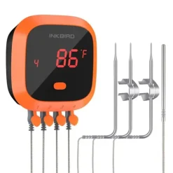 Køkkentermometre>Bluetooth madtermometer, op til 6 prober, bredt temperaturinterval,4XC med 4 sensorer