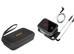 Bluetooth Trådløs BBQ Termometer, Dobbelt Prober, LED Skærm, Kompatibilitet med Smart App,2X med et etui Outlet