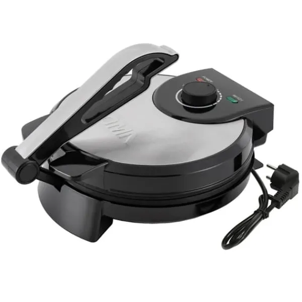 BM-926 elektrisk pandekage-/tortillapresse, 1200 W, 220 V, sort, til fladbrød, naan og omeletter Best