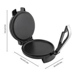 BM-926 elektrisk pandekage-/tortillapresse, 1200 W, 220 V, sort, til fladbrød, naan og omeletter Best