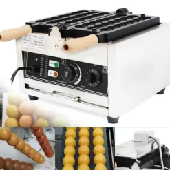 Boblevaffeljern, kugleformet, elektrisk 1500 W, non-stick belægning, til kommerciel brug Discount