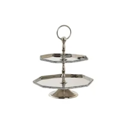 Borddekoration DKD Home Decor Sølvfarvet Akryl Aluminium 23 x 23 x 22 cm Best