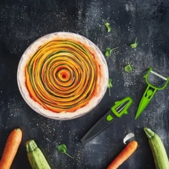 Borner Multi Peeler - pendulskræller - julienne-tilbehør til grøntsagsnudler - sæt med 3 Best