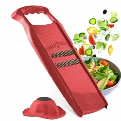 Borner Original Roko Powerline - grøntsags- og frugtskærer til fine strimler Julienne strimler sæt med frugtholder Hot