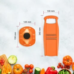 Borner Original Roko Powerline - grøntsags- og frugtskærer til fine strimler Julienne strimler sæt med frugtholder Hot