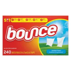 Bounce Outdoor Fresh tørretumbler med duft, blødgørende 240 stk. Clearance
