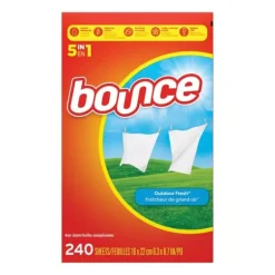 Bounce Outdoor Fresh tørretumbler med duft, blødgørende 240 stk. Clearance