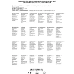 B-P-M - komplet - låg + flaskehals med integreret tætningsring og dyse med ventilation Hot