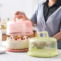 Bærbar Cupcake Carrier Madopbevaringsboks med Håndtag Transparent Kageæske Discount