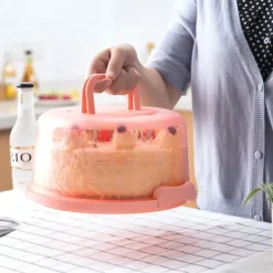 Bærbar Cupcake Carrier Madopbevaringsboks med Håndtag Transparent Kageæske Discount