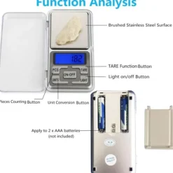 Bærbar digital lommestørrelsesvægt