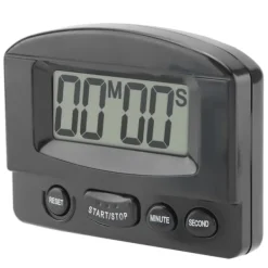 Æggeure>Bærbart Digitalt Ur Nedtællingsur Stort LCD-Skærm Køkkenbrug (Sort