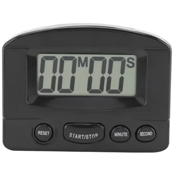 Æggeure>Bærbart Digitalt Ur Nedtællingsur Stort LCD-Skærm Køkkenbrug (Sort