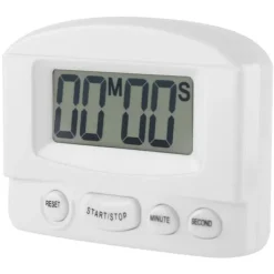 Æggeure>Bærbart digitalt ur til nedtælling, stort LCD-display, køkkenbrug (hvid)