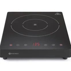 Bærbart induktionskomfur med touchpanel, 1 Black Line varmezone, dia. 22 cm 2000 B - Hendi 239391 Online