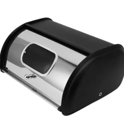 Brødbeholder med lille vindue til køkkenbordplade Sort Outlet