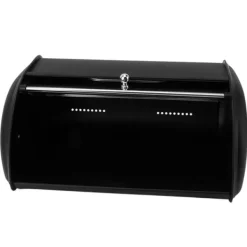 Brødbeholder med lille vindue til køkkenbordplade Sort Outlet