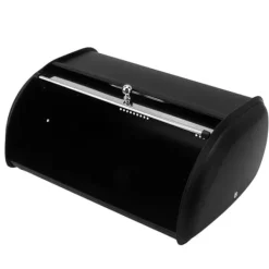 Brødbeholder med lille vindue til køkkenbordplade Sort Outlet