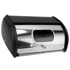 Brødbeholder med lille vindue til køkkenbordplade Sort Outlet