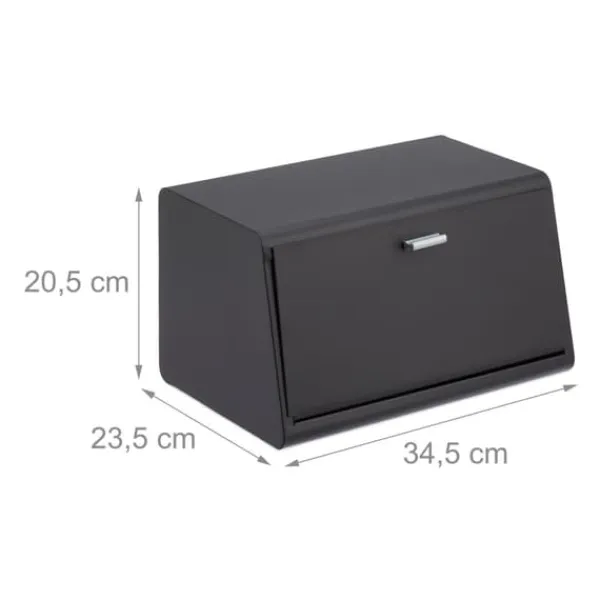 Brødkasser & Brødposer>Brødkasse, rustfrit stål, 20,5x34,5x23,5 cm