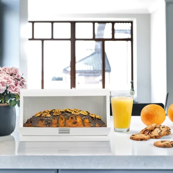 Brødkasser & Brødposer>Brødkasse, rustfrit stål, 20,5x34,5x23,5 cm